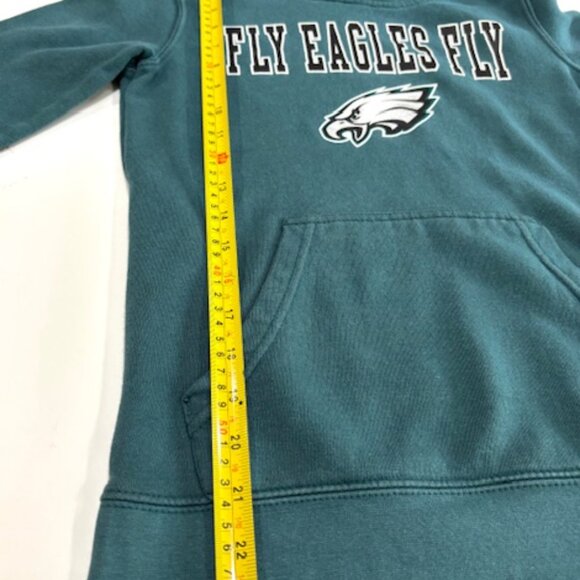 NFL Team Apparel Philadelphia "Fly Eagles Fly" Green Hoodie Sweatshirt Youth Med - Picture 6 of 9